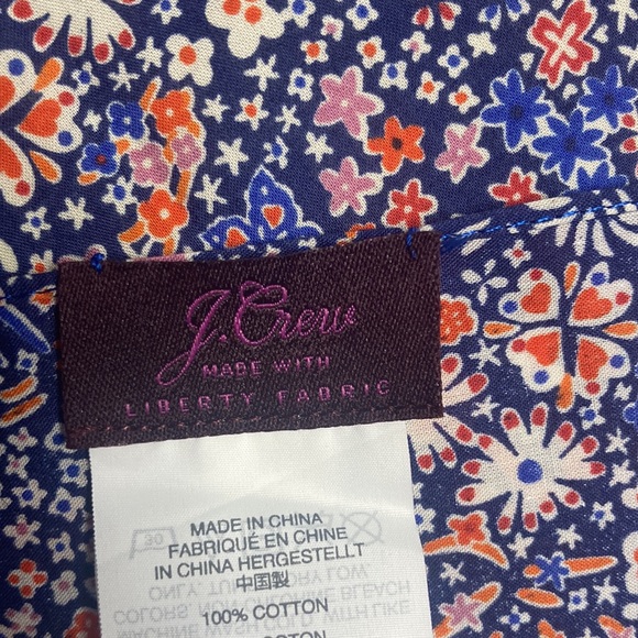 J Crew Liberty Tana Lawn Floral scarf bandana fabric 19” square - Picture 3 of 3